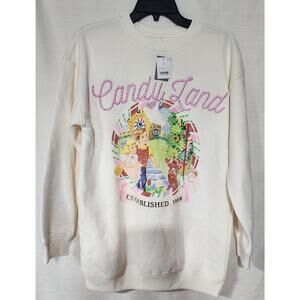 Candy land white sweater men's XS